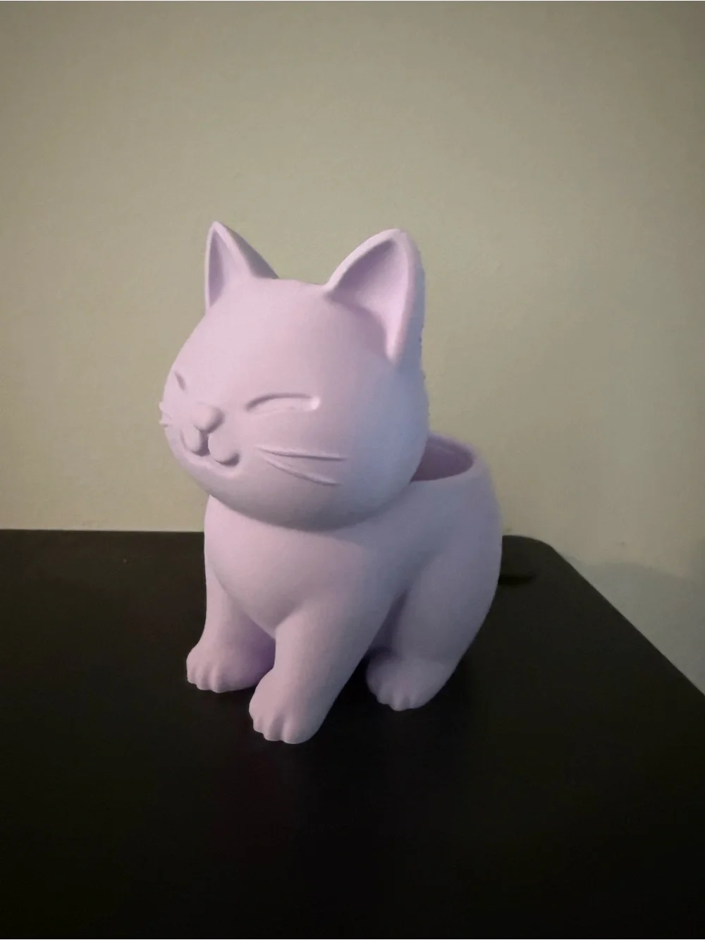 Cute Lavender Cat Planter - Pet Decor
